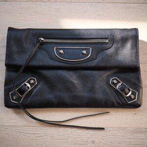 Balenciaga Leather Envelope Clutch